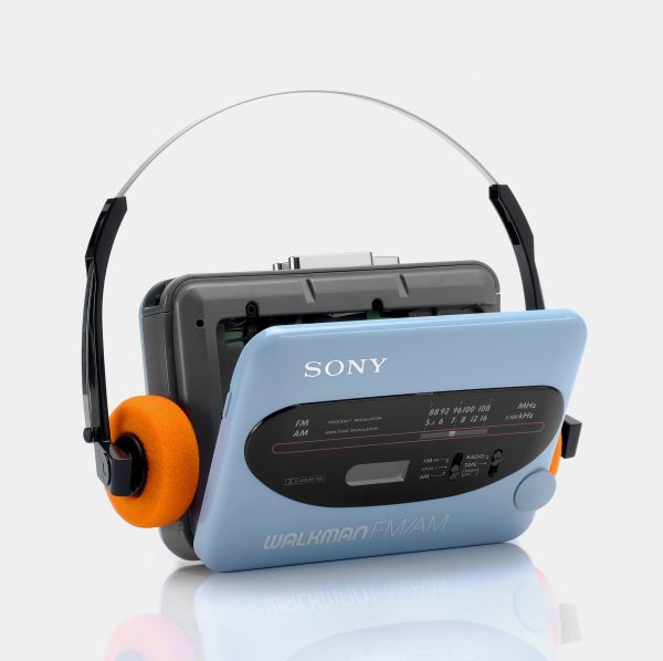 Sony Walkman WM-F38 F68 Sky Blue AM FM Portable Cassette Player Hot on Sale - Image 2