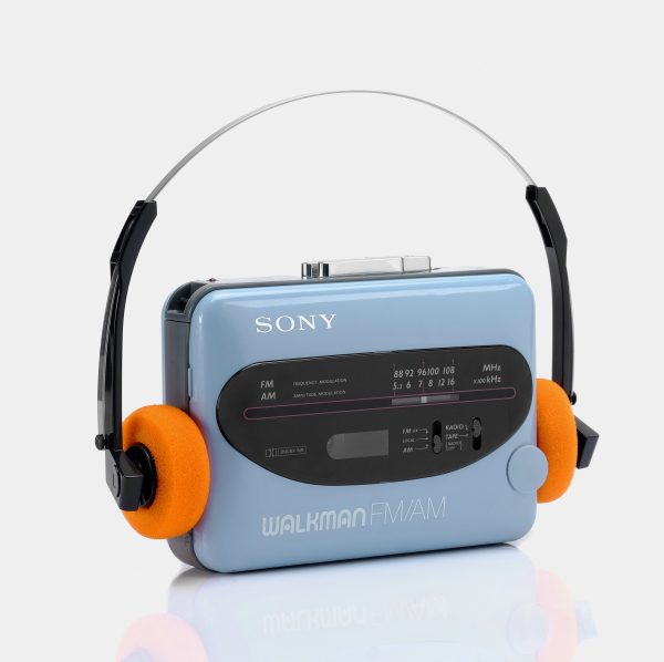 Sony Walkman WM-F38 F68 Sky Blue AM FM Portable Cassette Player Hot on Sale